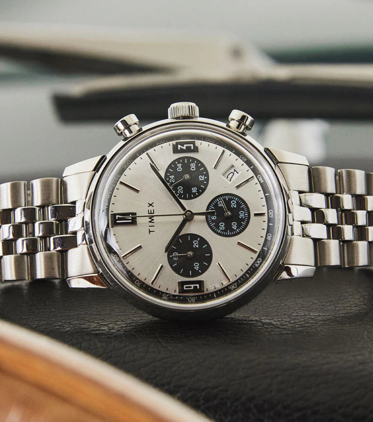 Timex TWEG26704 | Marlin Chronograph Tachymeter 42mm Stainless Steel Bracelet Watch