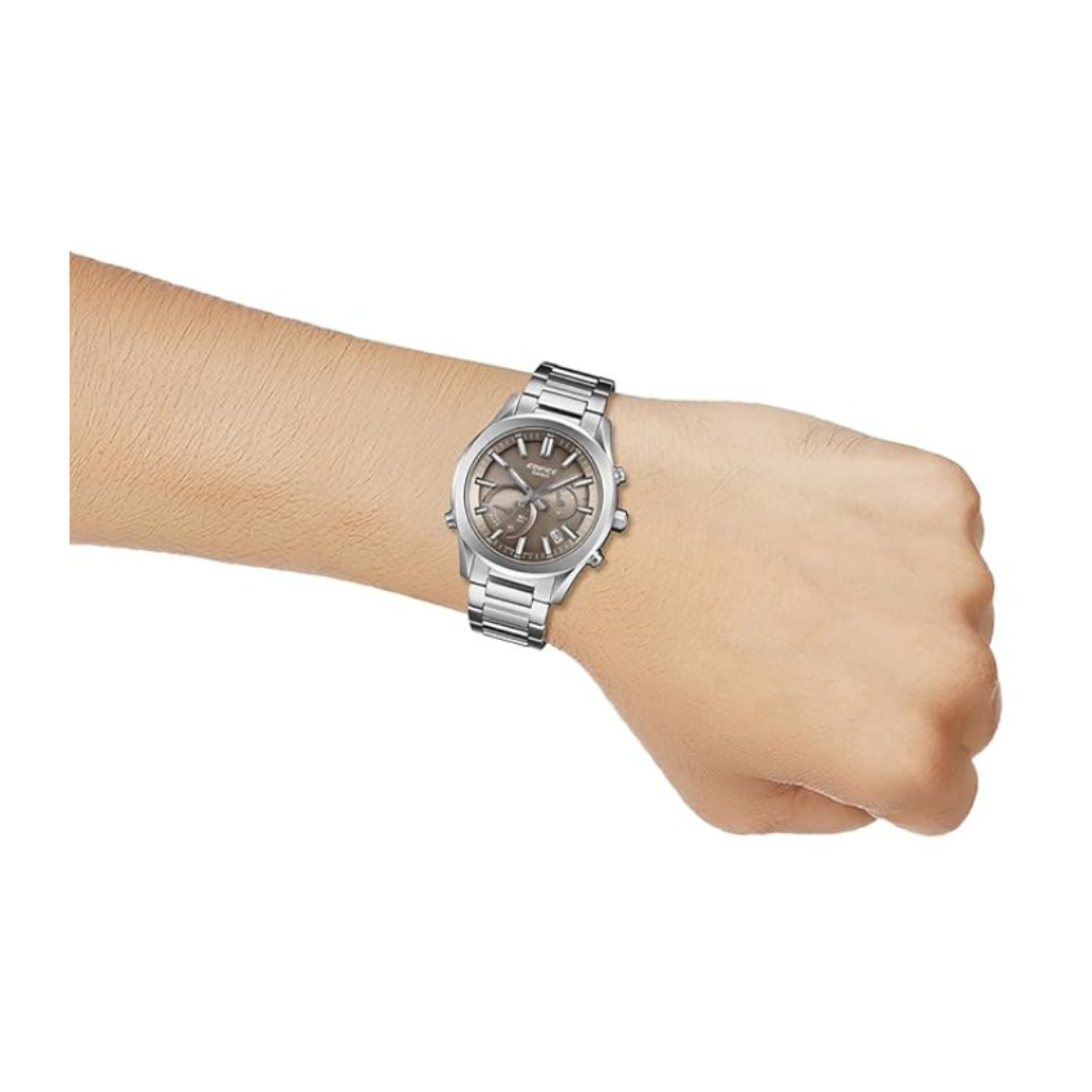 Casio EQB-1300D-5ADF ED710 | Edifice Men Quartz Brown Dial Analog Stainless Steel Watch