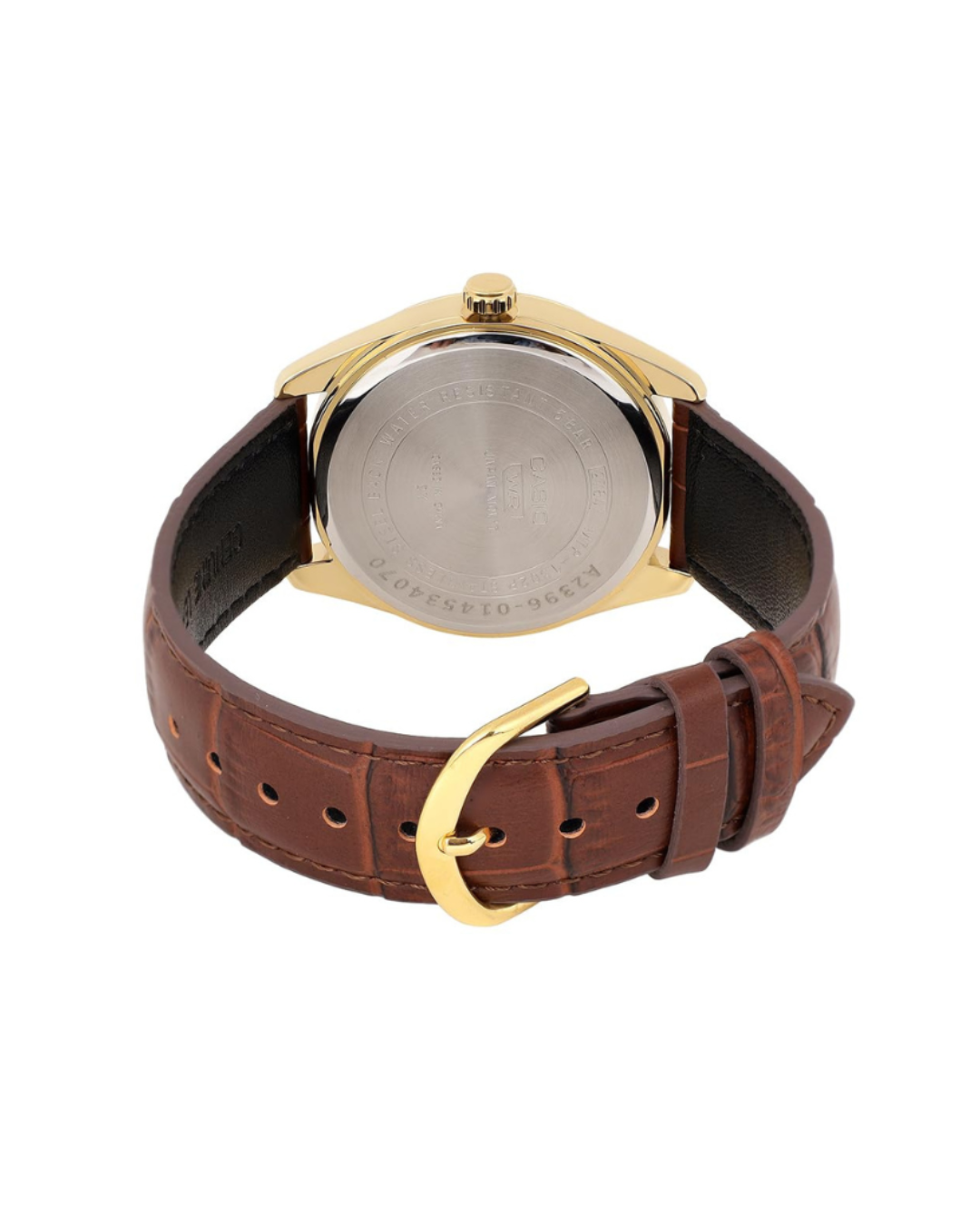 Casio MTP-1302PGL-9AVEF A2396 | Enticer Men Quartz Gold Dial Analog Leather Watch