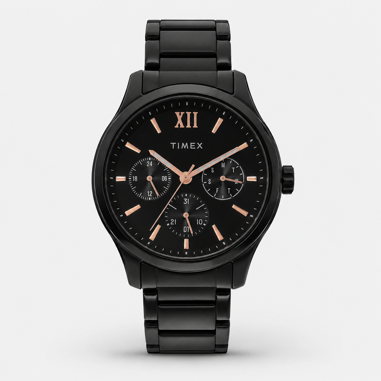 Timex TW0TG7625 | Timex Men Black Round Multifunction Dial Watch