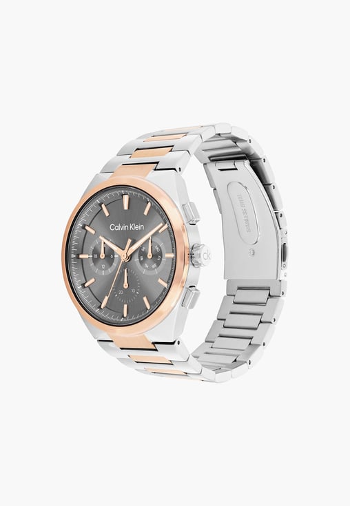 Calvin Klein 25200536 | Distinguish Men Quartz Grey Dial Multi-Function Stainless Steel Watch