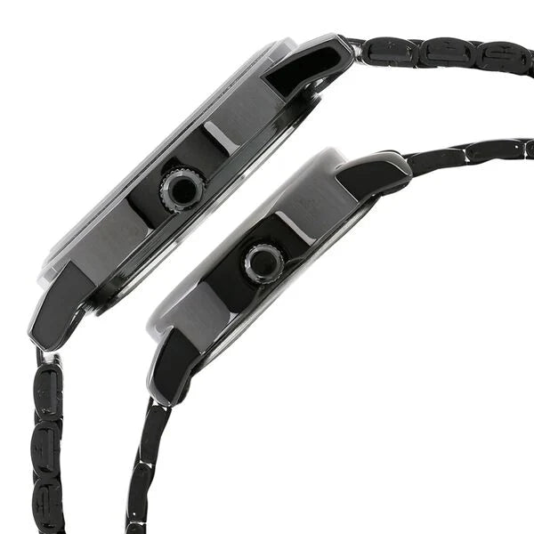 Sonata Pair 11418100NM01 | Sonata Quartz Analog Black Dial Metal Strap Watch for Couple