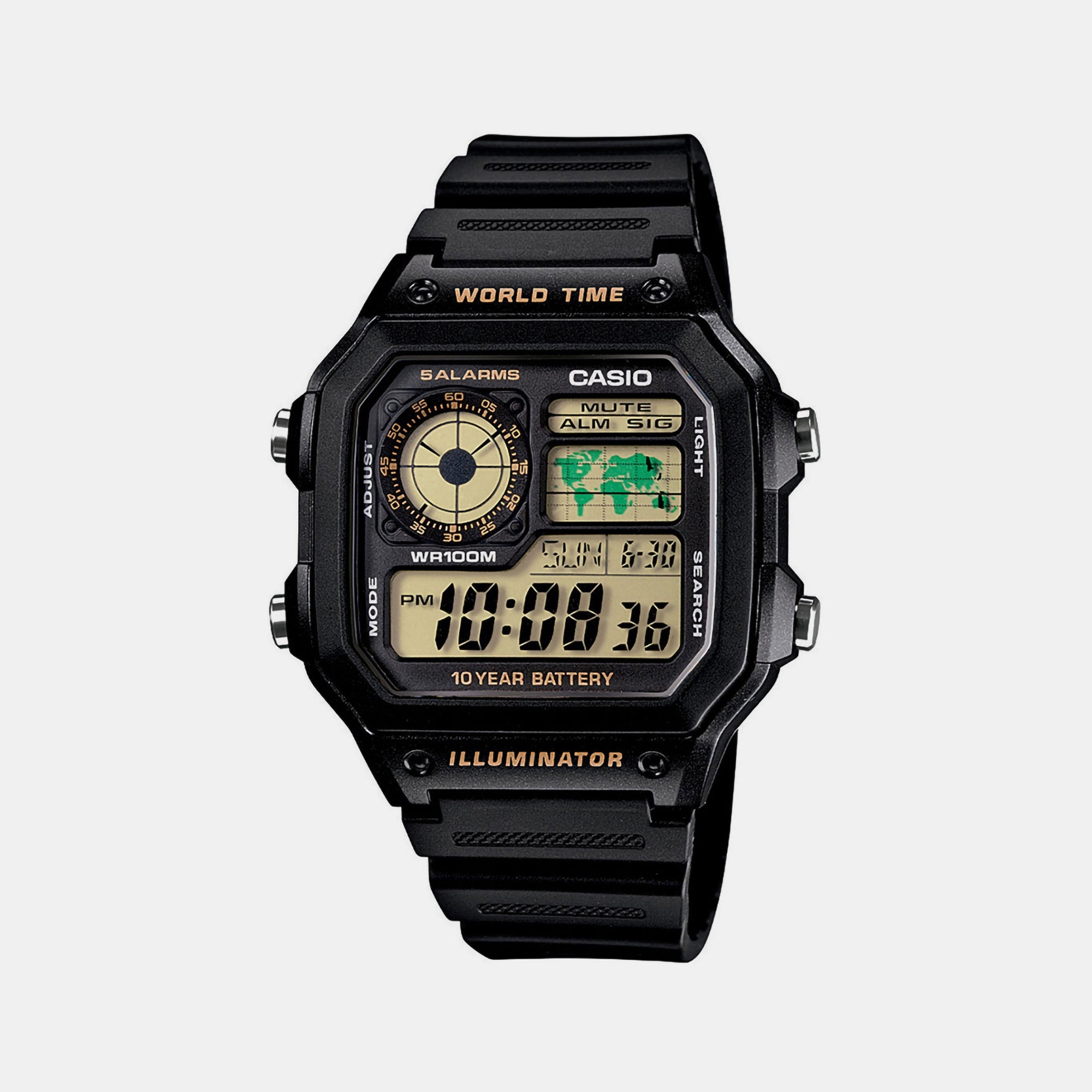 Youth Unisex Quartz Black Dial Digital Resin Watch D098
