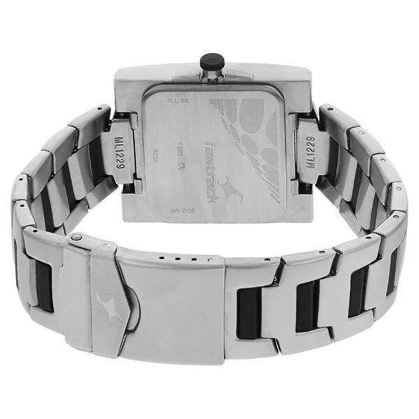 Fastrack NG1229SM04 | Fastrack Quartz Analog Silver Dial Stainless Steel Strap Watch for Guys