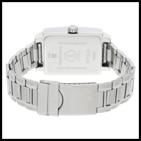 Titan 1593SM01 | Titan Purple White Dial Analog Stainless Steel Strap Watch for Men