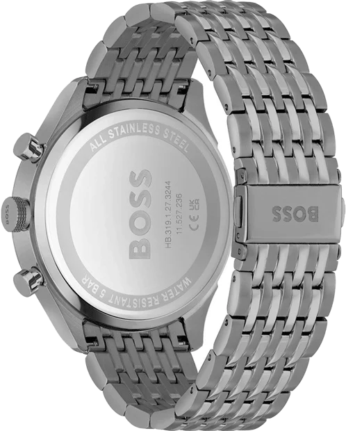 Boss 1514083 | Gregor Men Quartz Blue Dial Chronograph Stainless Steel Watch.