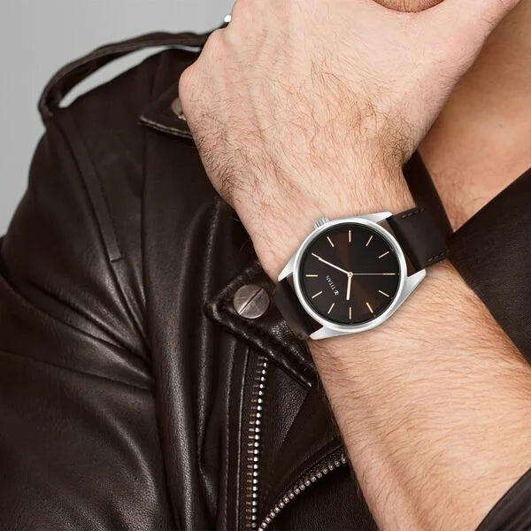 Titan 1866SL02 | Titan Workwear Brown Dial Analog Leather Strap Watch Men