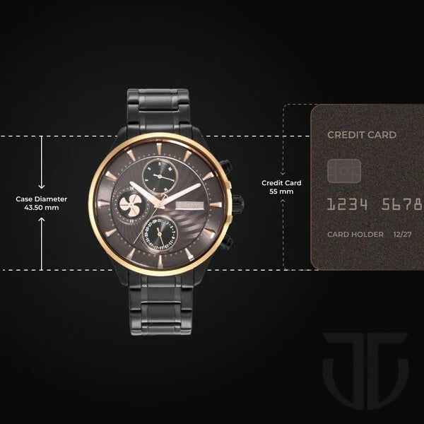 Titan 1873KM01 | Titan Maritime Anthracite Dial Quartz Multifunction Stainless Steel Strap watch for Men