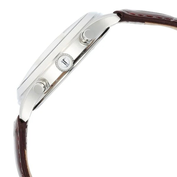 Titan 1874SL03 | Titan Sapphire Multifunction Quartz Analog with Day and Date White Dial Leather Strap Watch for Men