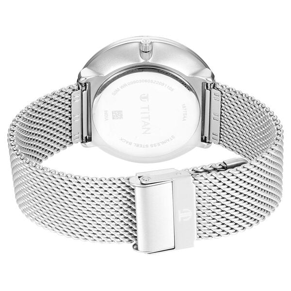 Titan 1877SM01 | Titan Slim Quartz Multifunction Black Dial Stainless Steel Strap watch for Men