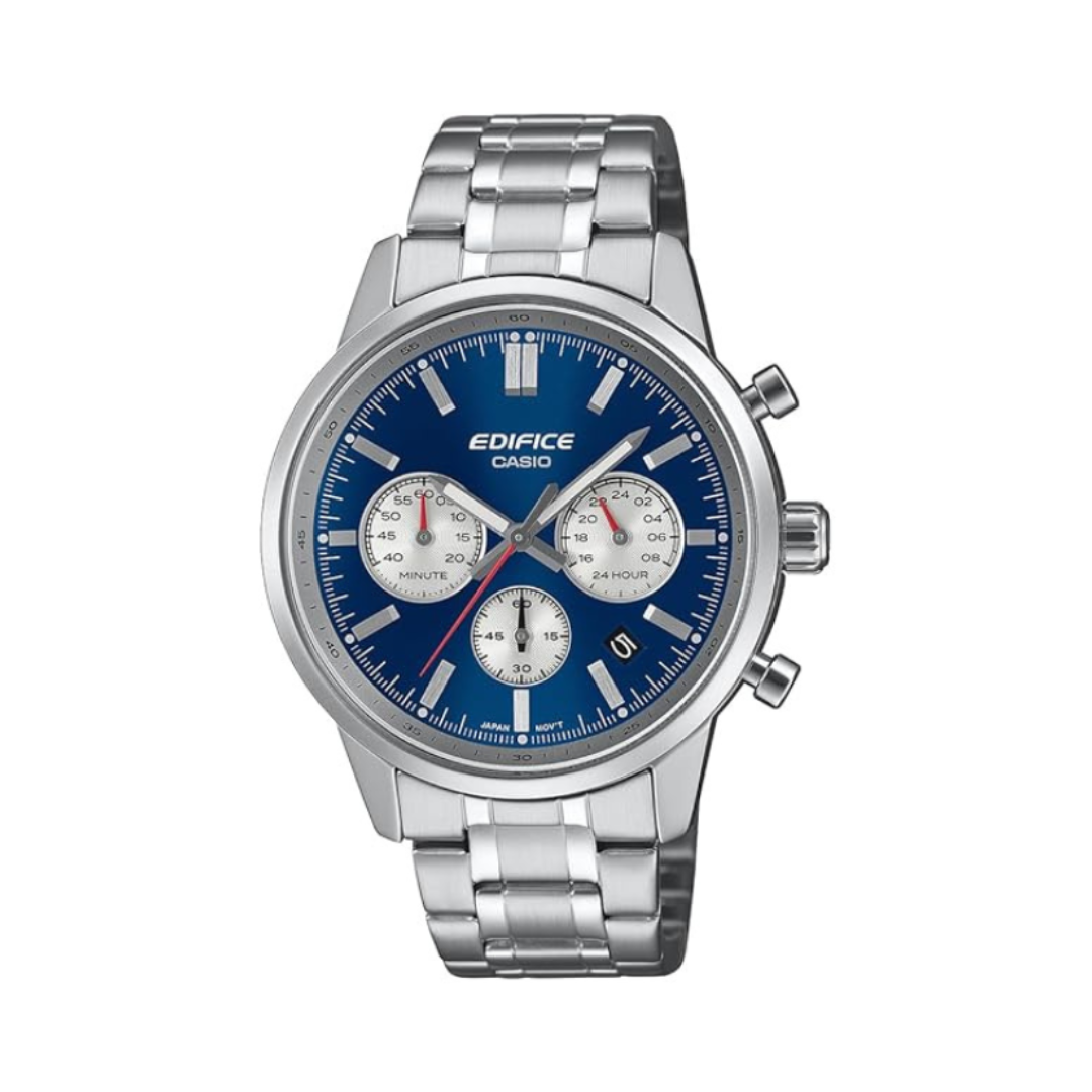 Casio EFR-575D-2ADF ED656 | Edifice Men Quartz Blue Dial Multi-Function Stainless Steel Watch