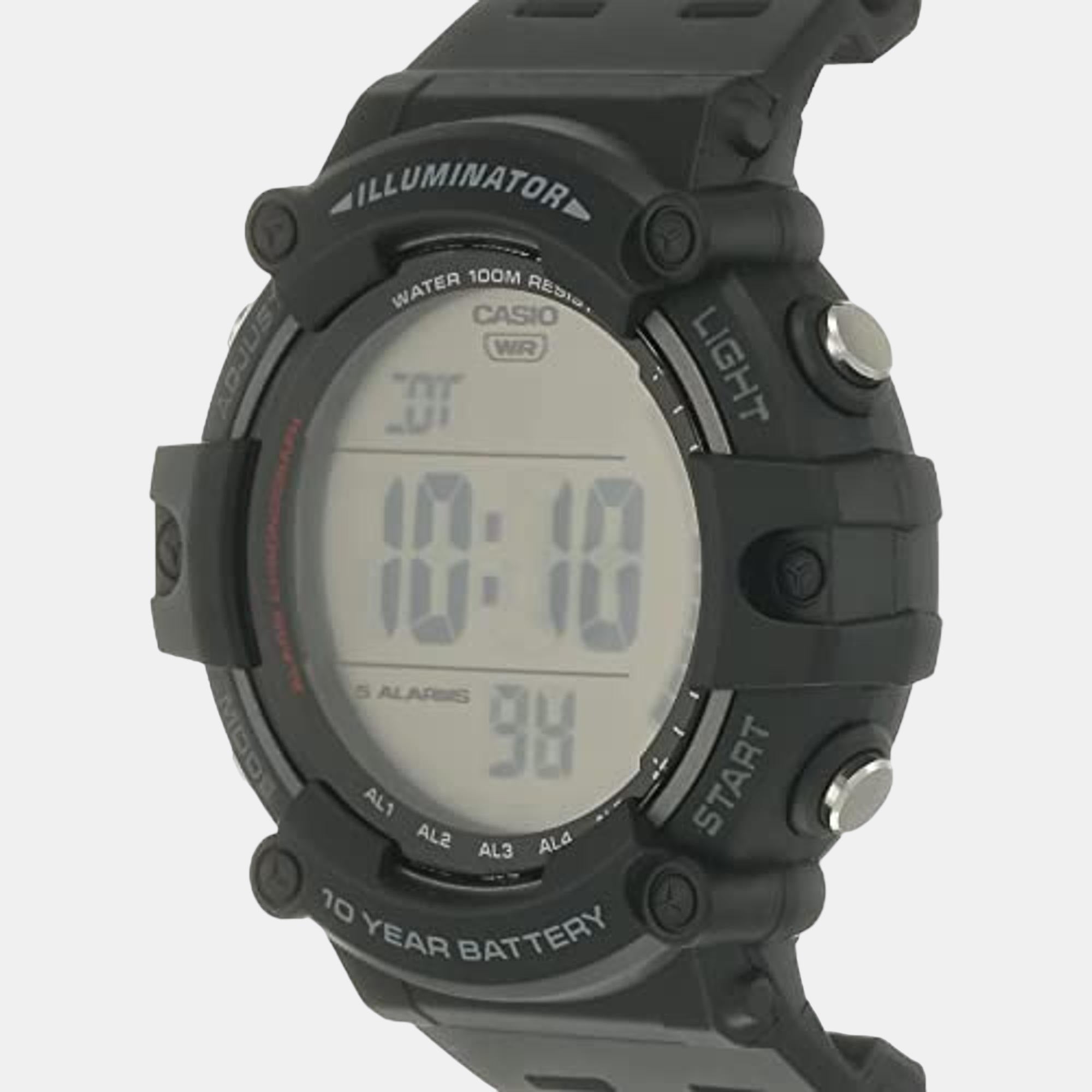 Youth Men Quartz Grey Dial Digital Resin Watch D218