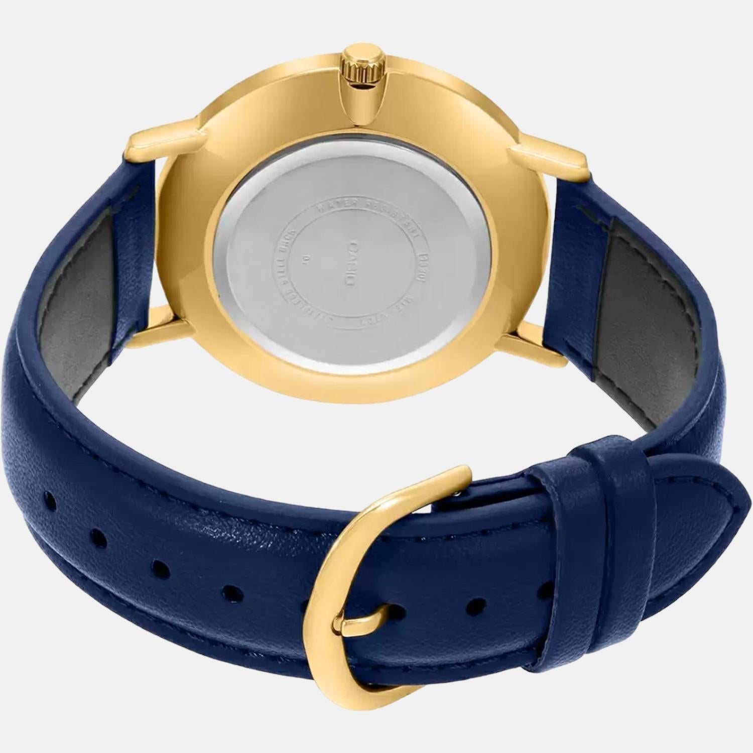 Enticer Men Quartz Blue Dial Analog Leather Watch A1820
