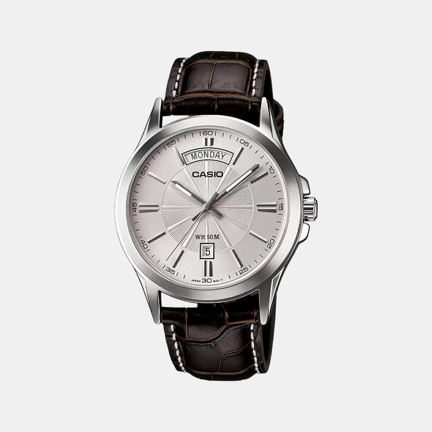 Enticer Men Quartz White Dial Analog Leather Watch A845