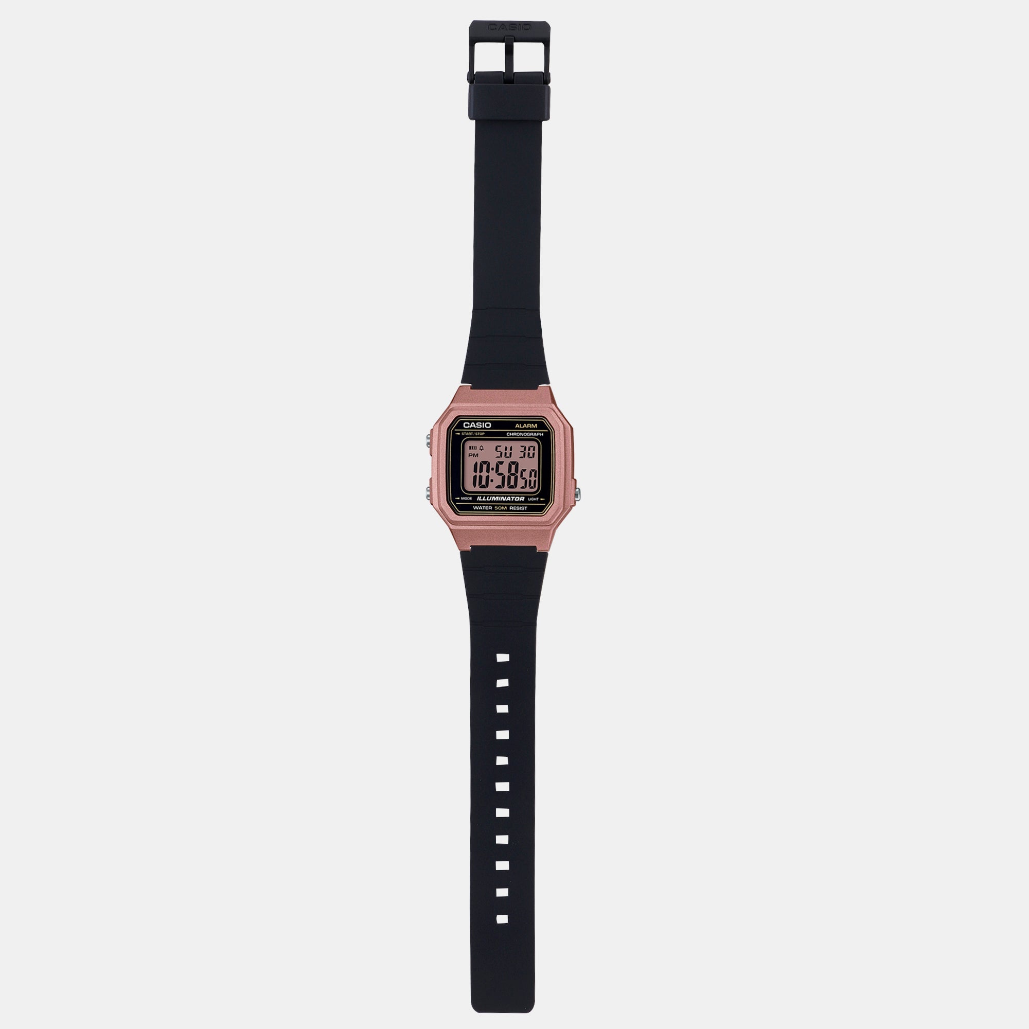Youth Unisex Quartz Rose Gold Dial Digital Resin Watch I113