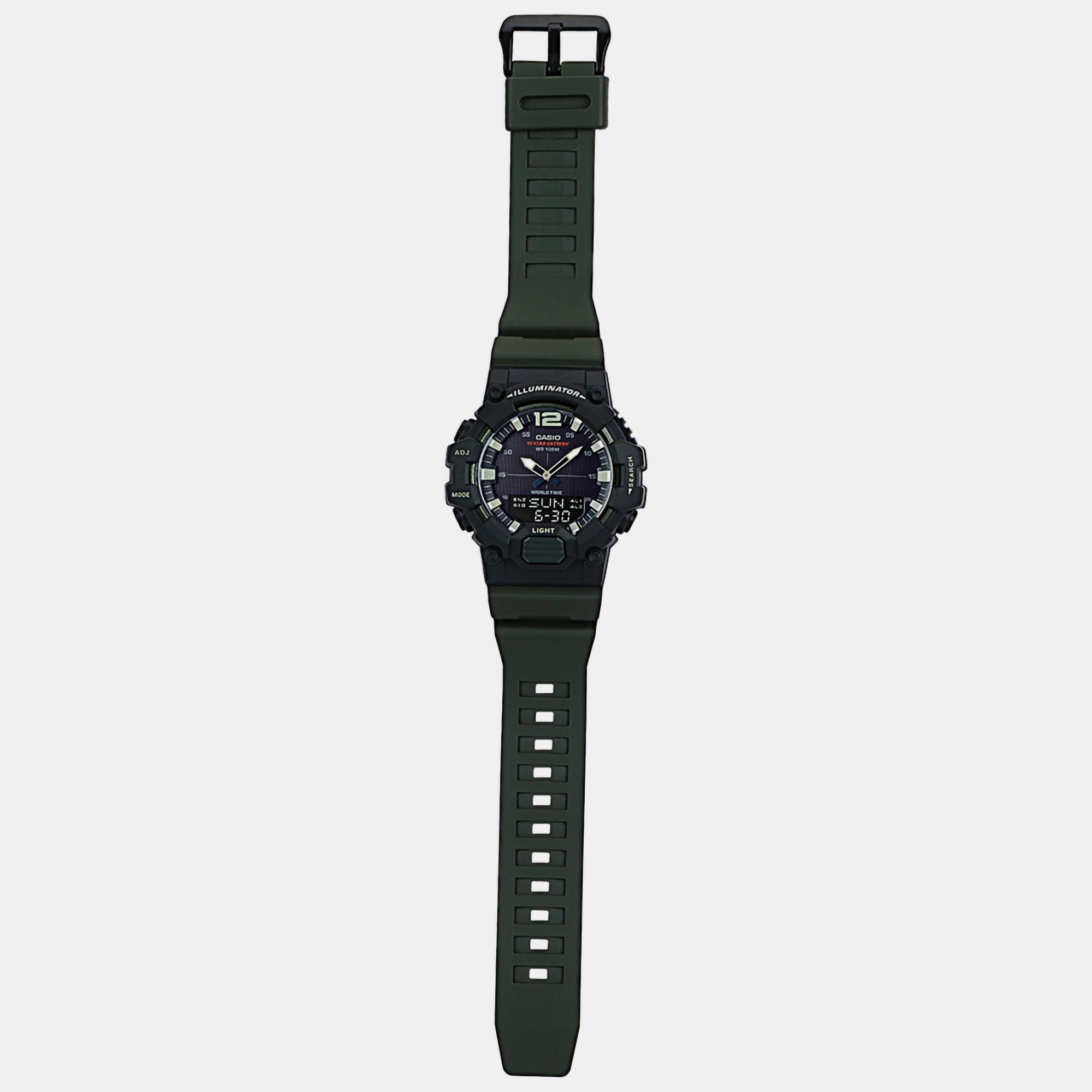 Youth Men Quartz Black Dial Analog-Digital Resin Watch D155