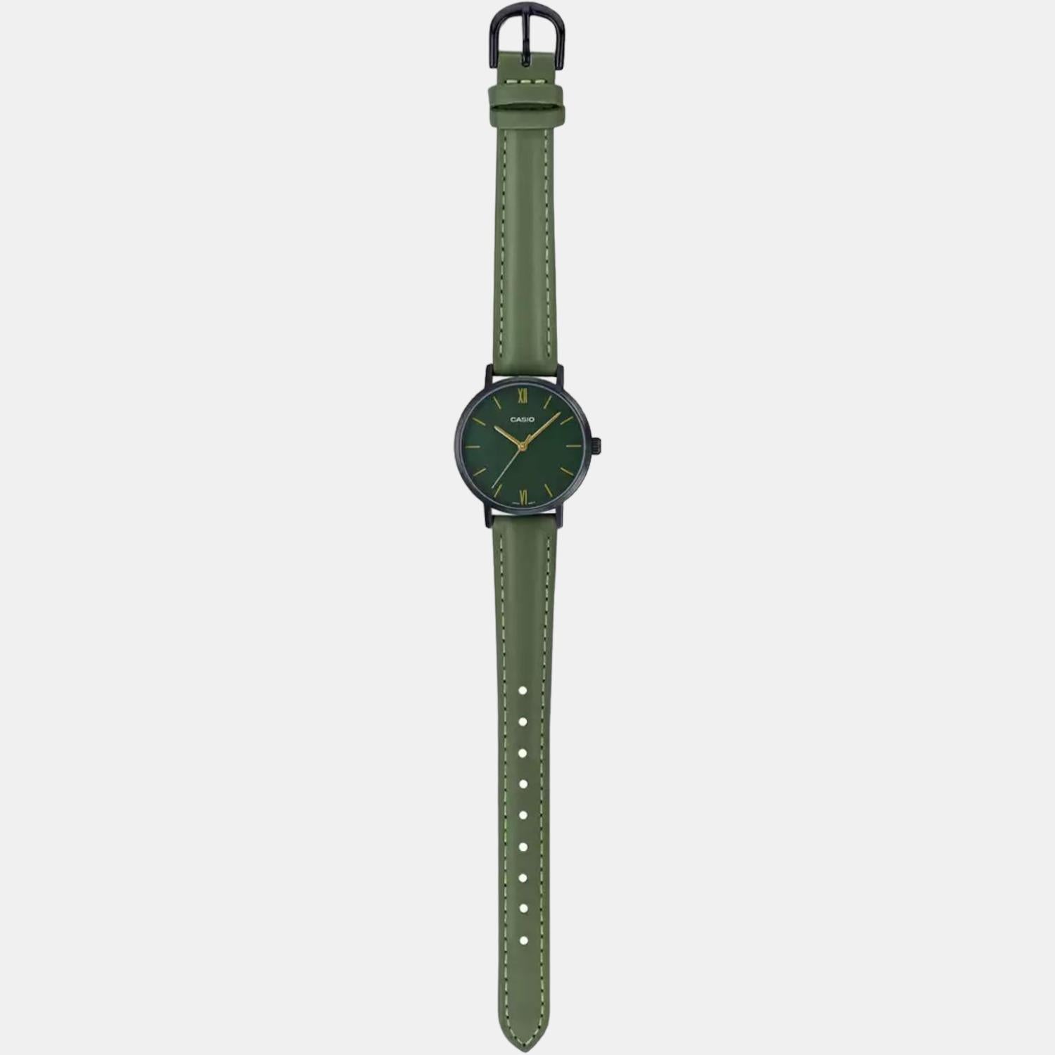 Enticer Women Quartz Green Dial Analog Leather Watch A2002