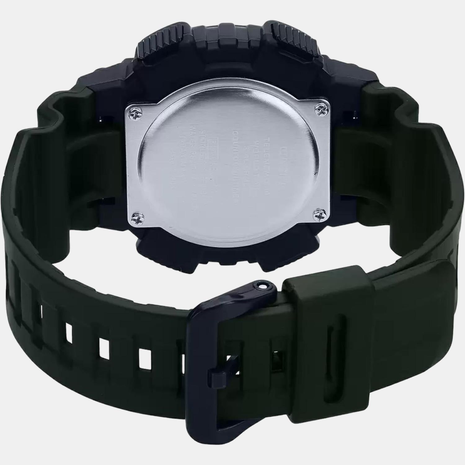 Youth Men Quartz Black Dial Analog-Digital Resin Watch AD223