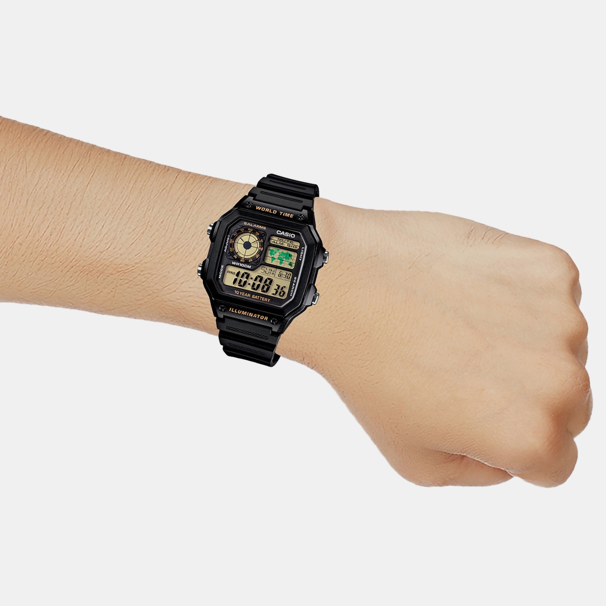 Youth Unisex Quartz Black Dial Digital Resin Watch D098