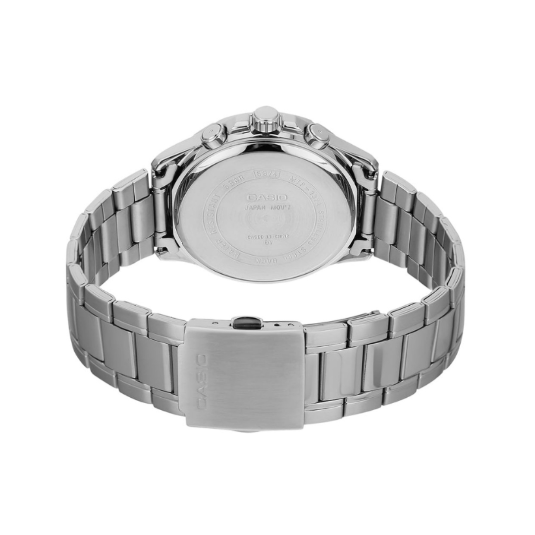 Casio MTP-1374D-1A3VDF A2345 | Enticer Men Quartz Black Dial Multi-Function Stainless Steel Watch