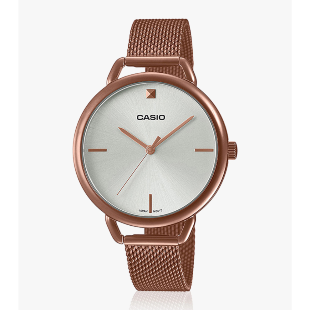 Casio LTP-E415MR-7C A1812 | Enticer Women Quartz Rose Gold Dial Analog Stainless Steel Watch