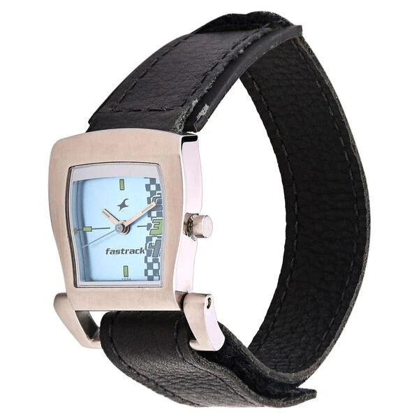 Fastrack 2363SL02 | Fastrack Quartz Analog Blue Dial Leather Strap Watch for Girls