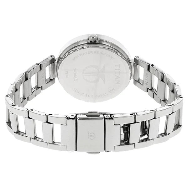 Titan 2480SM03 | Titan Quartz Analog Silver Dial Stainless Steel Strap Watch for Women