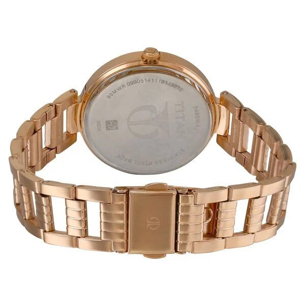 Titan 2480WM03 | Titan Sparkle Pink Dial Analog Stainless Steel Strap watch for Women