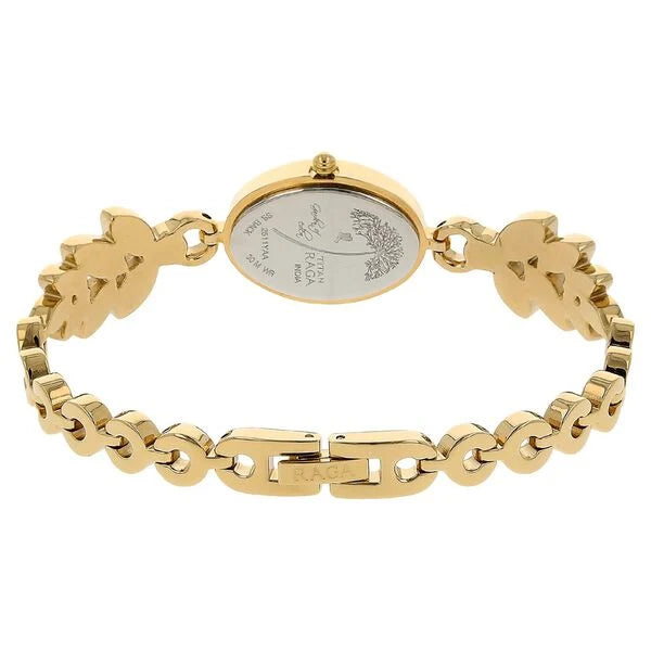 Titan 2511YM03 | Titan Quartz Analog Champagne Dial Metal Strap Watch for Women
