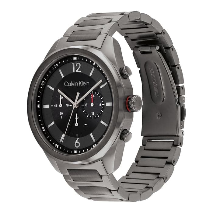 Calvin Klein 25200267 | Ck Force Men Quartz Black Dial Chronograph Stainless Steel