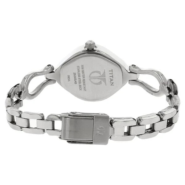 Titan 2536SM02 | Titan Quartz Analog Silver Dial Stainless Steel Strap Watch for Women
