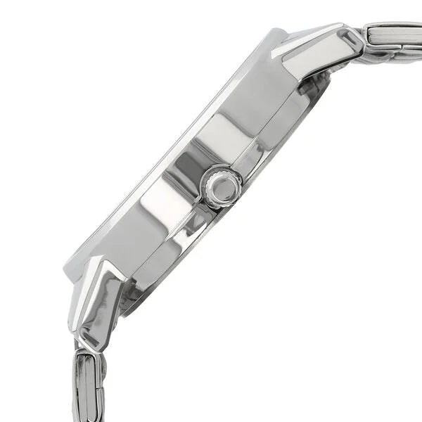Titan 2557SM01 | Titan Quartz Analog with Day and Date Silver Dial Stainless Steel Strap Watch for Women