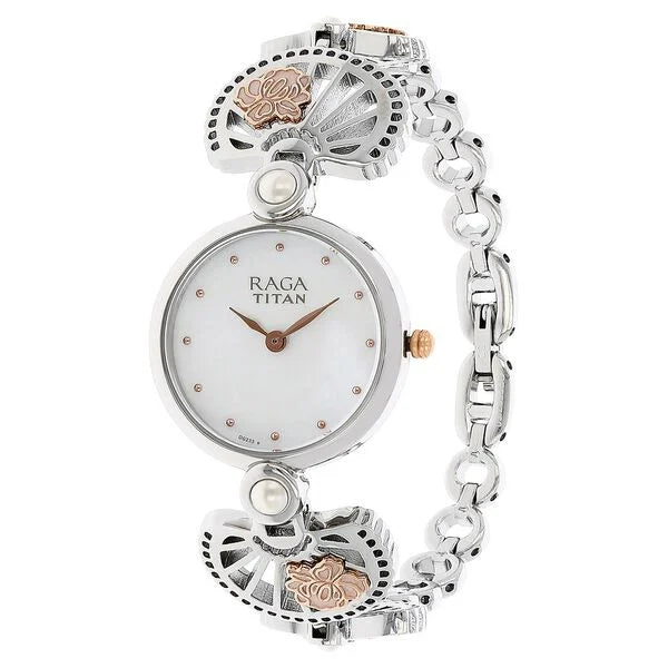 Titan 2567KM01 | Titan Raga Aurora Mother of Pearl Dial Women Watch With Metal Strap