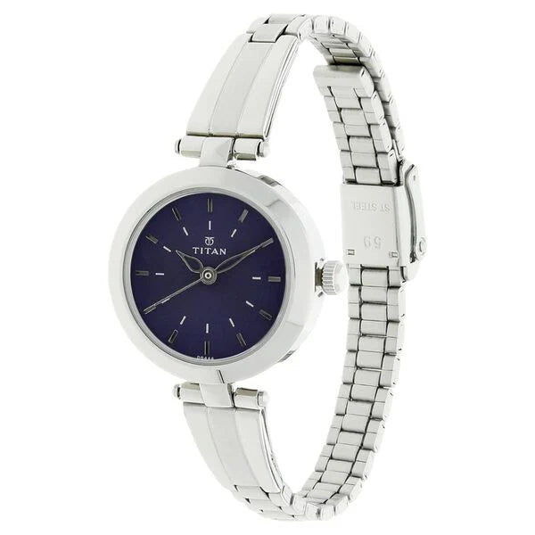 Titan 2574SM01 | Titan Karishma Blue Dial Analog Stainless Steel Strap Watch for Women