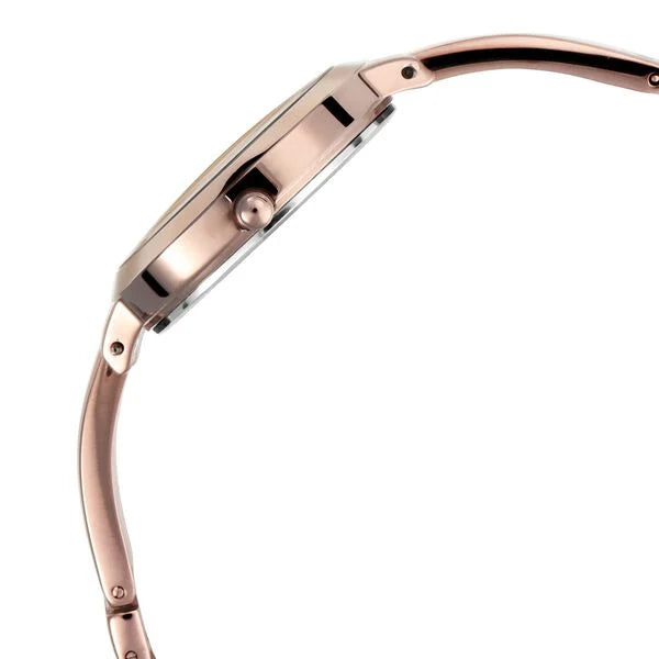 Titan 2578QM01 | Titan Quartz Analog with Date Rose Gold Dial Brown Metal Strap Watch For Women