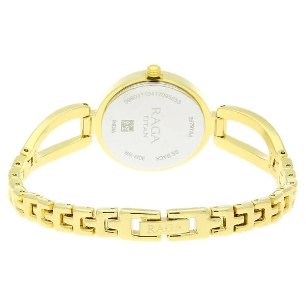 Titan 2579YM01 | Titan Raga Viva Champagne Dial Women Watch With Metal Strap