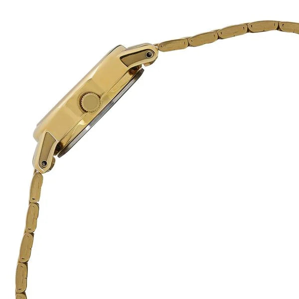 Titan 2593YM01 | Titan Quartz Analog Champagne Round Dial Golden Stainless Steel Strap Watch For Women