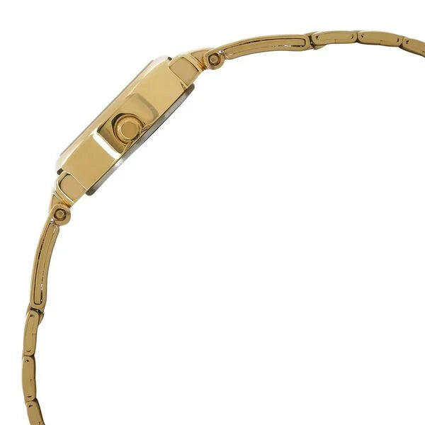 Titan 2594YM01 | Titan Quartz Analog Champagne Dial Golden Stainless Steel Strap Oval Shaped Watch For Women