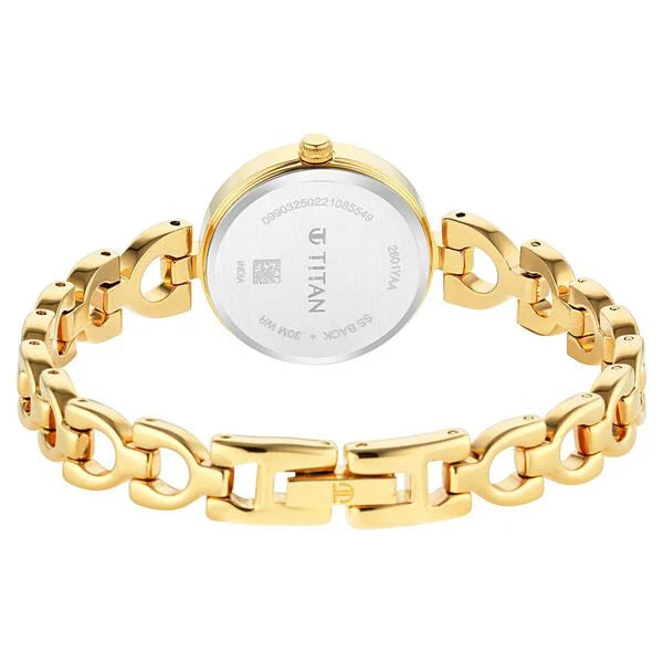 Titan 2601YM04 | Titan Lagan Silver Dial Analog Metal Strap Watch for Women