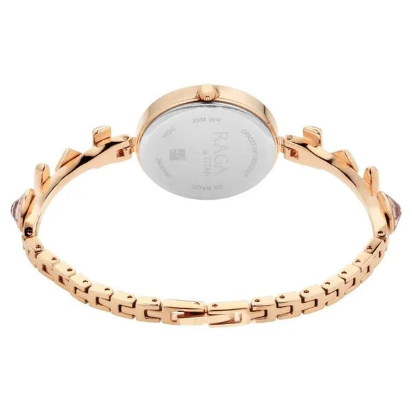 Titan 2606WM06 | Titan Raga Facets Rose Gold Dial Women Watch With Stainless Steel Strap