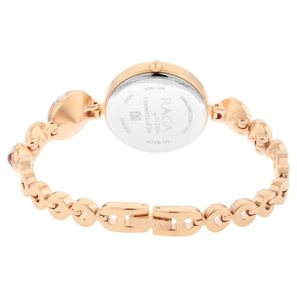 Titan 2606WM08 | Raga Women's Charm: Elegant Mother of Pearl Dial with Ornate Strap Watch