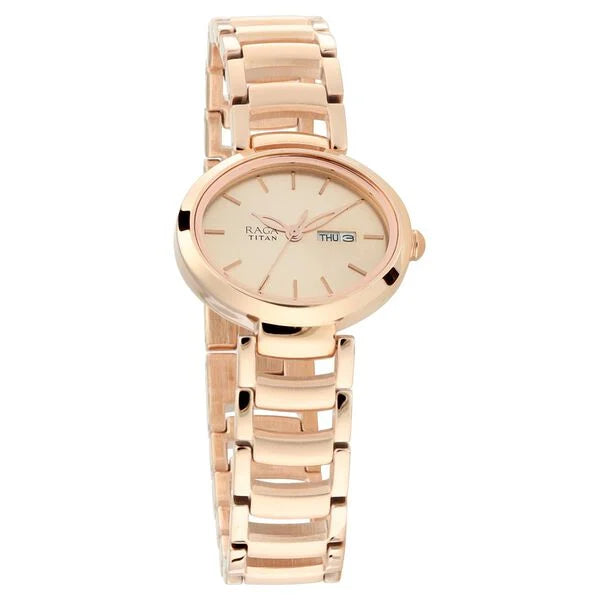 Titan 2620WM01 | Titan Raga Viva Rose Gold Dial Women Watch With Metal Strap