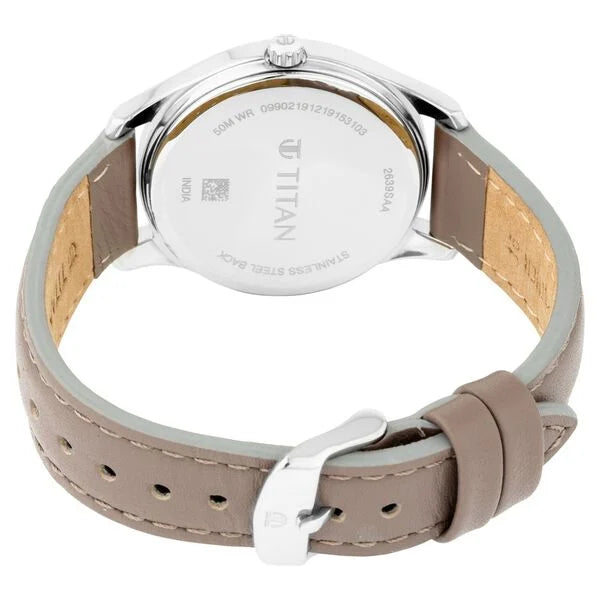 Titan 2639SL05 | Titan Workwear Blue Dial Women Watch With Leather Strap
