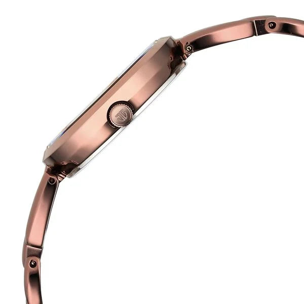 Titan 2642QM01 | Titan Raga Viva Quartz Analog with Date Rose Gold Dial Brown Metal Strap Watch for Women