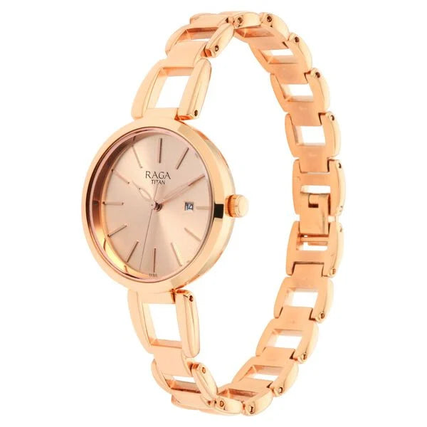 Titan 2642WM01 | Raga Women's Viva Trendsetter Rose Gold Watch