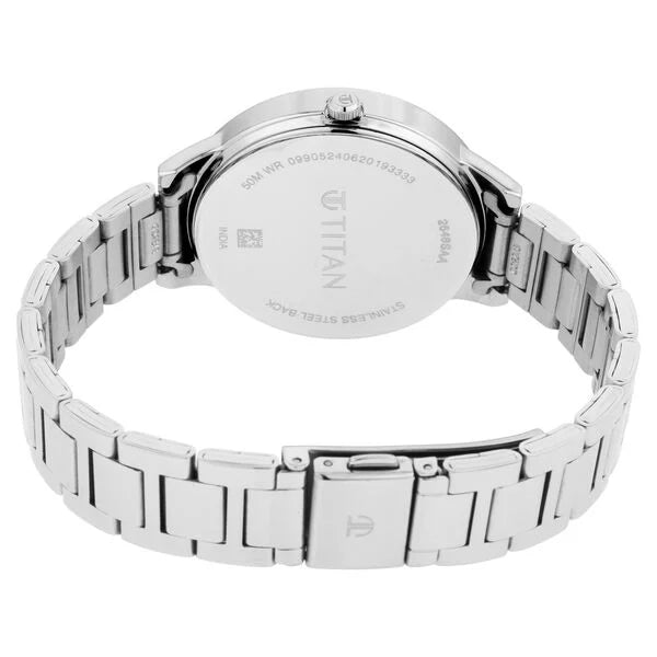 Titan 2648SM02 | Titan Women's Precision Simplicity Watch: Black Gradient Dial with Metal Strap