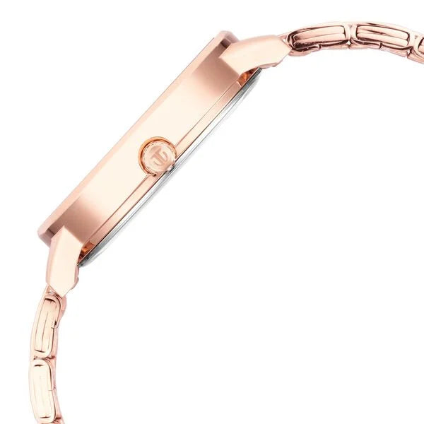 Titan 2648WM01 | Titan Workwear Quartz Analog with Day and Date Rose Gold Dial Stainless Steel Strap Watch for Women