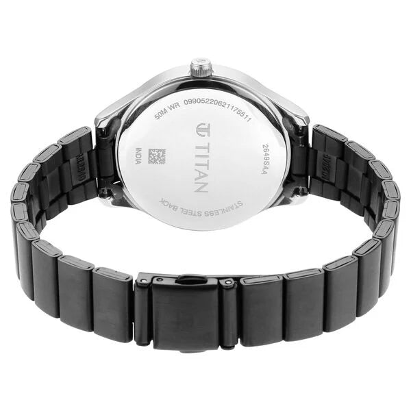 Titan 2649KM01 | Titan Workwear Silver Dial Women Watch With Stainless Steel Strap