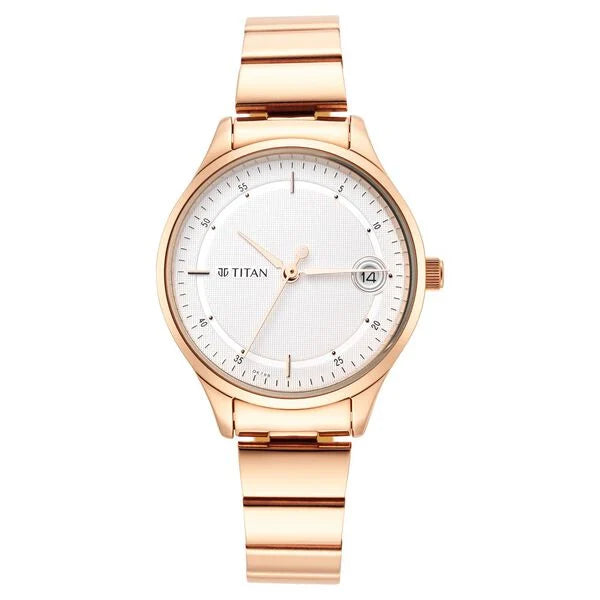 Titan 2649WM01 | Titan Workwear Silver Dial Women Watch With Stainless Steel Strap