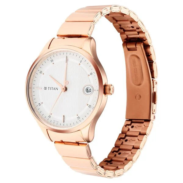Titan 2649WM01 | Titan Workwear Silver Dial Women Watch With Stainless Steel Strap